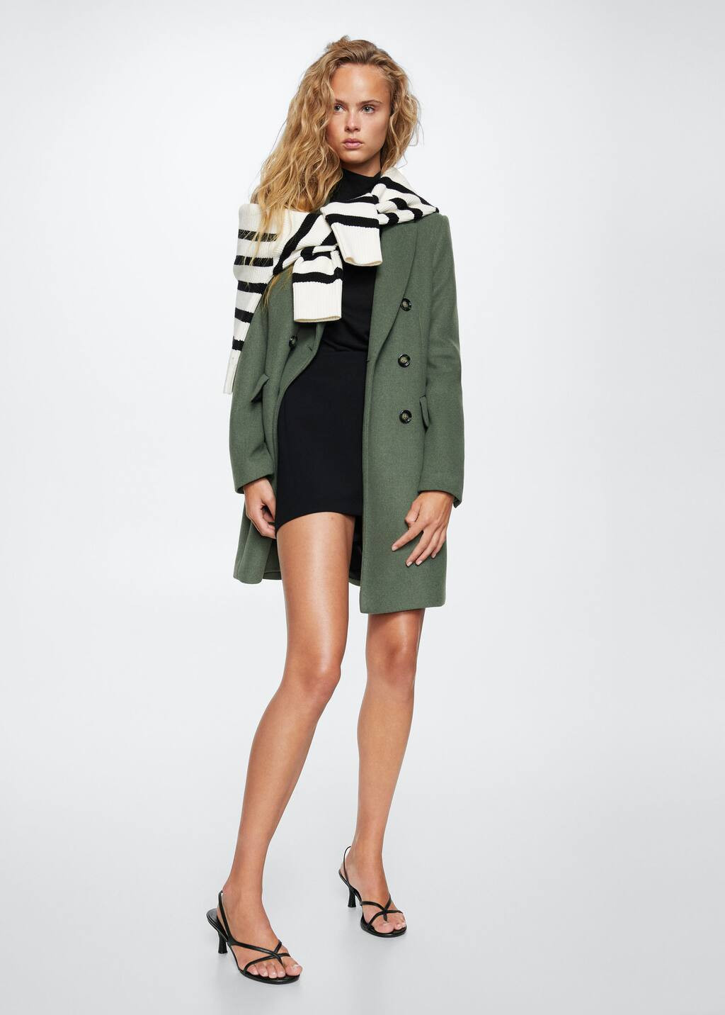 Wool double-breasted coat | MANGO (US)