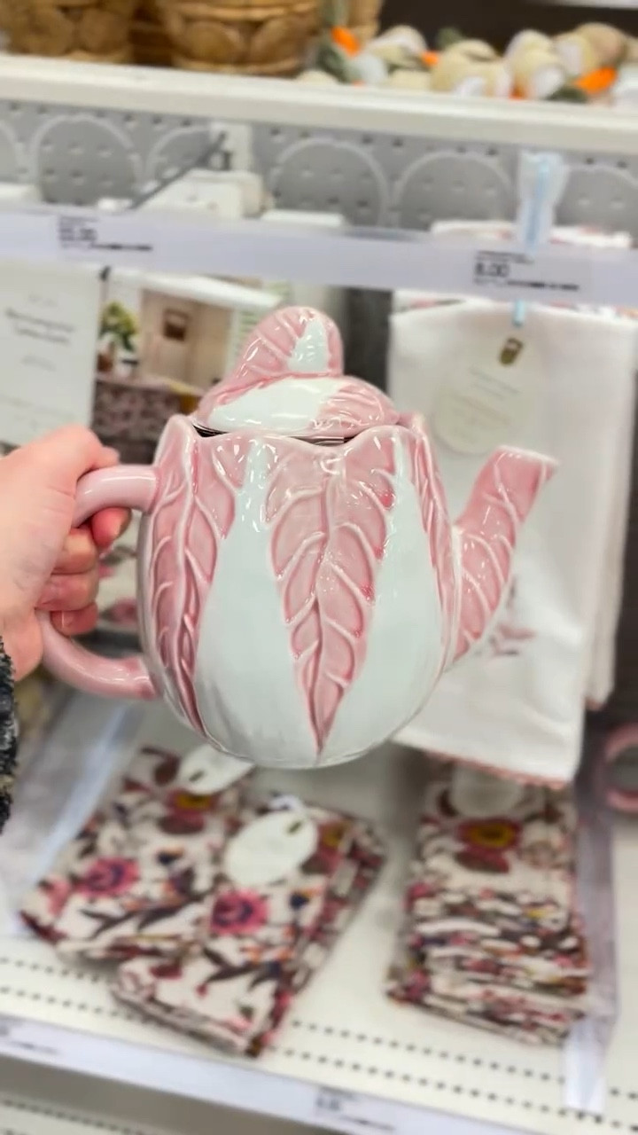 And the adorable pieces to this collection continues! 🩷 comment SET for links! 
 
#newattarget 

Target, target style, home decor, Easter finds, pink stoneware, tea pot