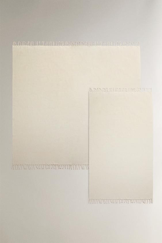 COTTON BEACH TOWEL WITH FRINGE | Zara US