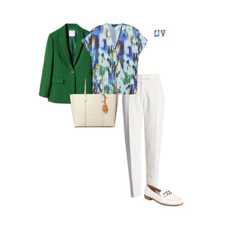 Business casual attire for women: elevate your outfit with a modern printed top paired with your blazer and trousers. 

#40plusstyle #capsulewardrobe #workwear

#LTKstyletip #LTKfit