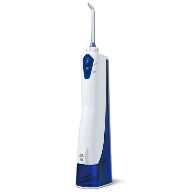 Waterpik Cordless Portable Rechargeable Water Flosser, WP-360 White and Blue - Walmart.com | Walmart (US)