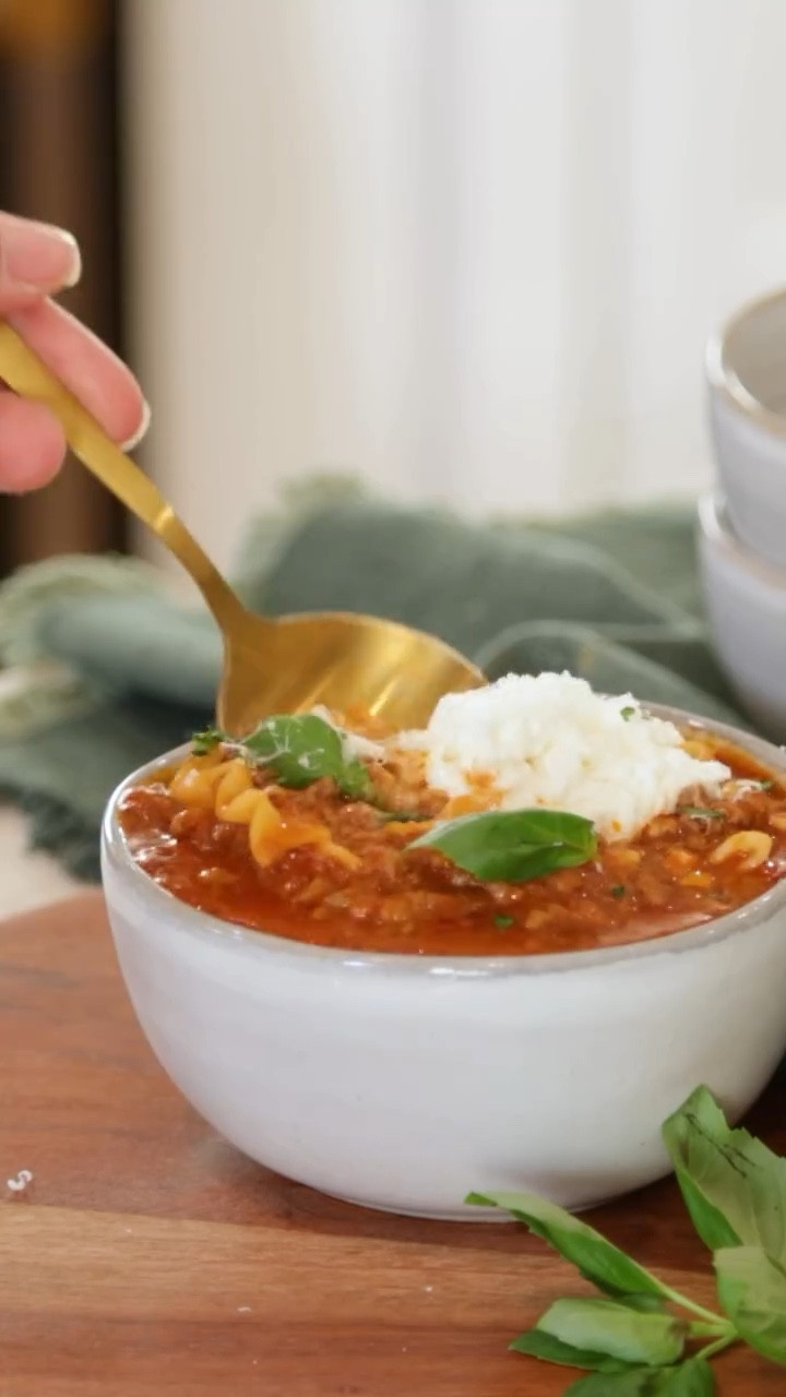 Hearty Lasagna Soup since this cold weather is still kicking our 🍑 … This is hands down one of the best one pot meals that you can make. Cheat code - add some lemon zest to the ricotta cheese and drizzle with Extra Virgin olive oil. You’ll thank me later 😉 #lasagnasoup #onepotmeals #mealprepideas #souprecipe

#LTKSeasonal #LTKfoodie #LTKvlog