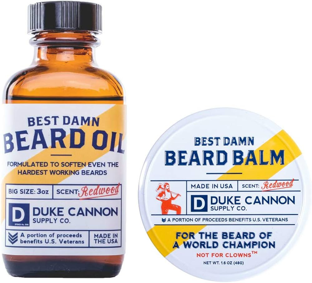 Duke Cannon Supply Co. Beard Bundle: Best Beard Oil, 3oz + Beard Balm, 1.6oz / Made with Natural ... | Amazon (US)