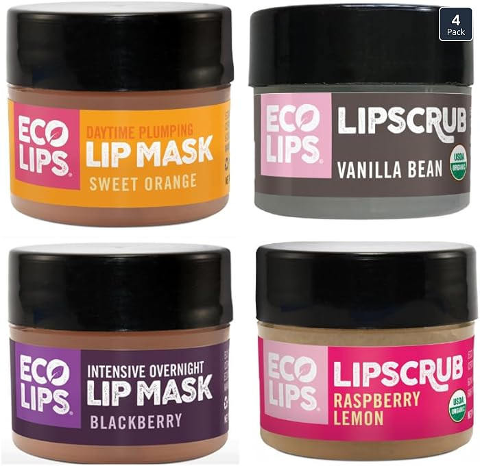 Eco Lips Organic Sugar Lip Scrub, Plumping Lip Mask & Overnight Intensive Lip Mask for Chapped Li... | Amazon (US)
