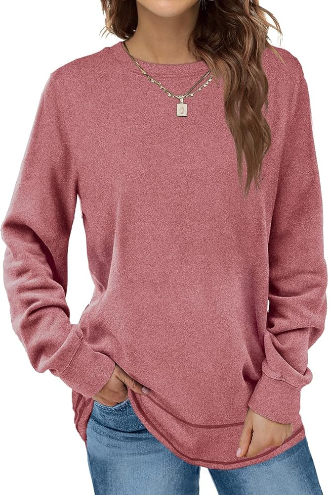 Dofaoo Sweatshirts for Women Crewneck Long Sleeve Shirts Tunic Tops for Leggings Fall Fashion | Amazon (US)
