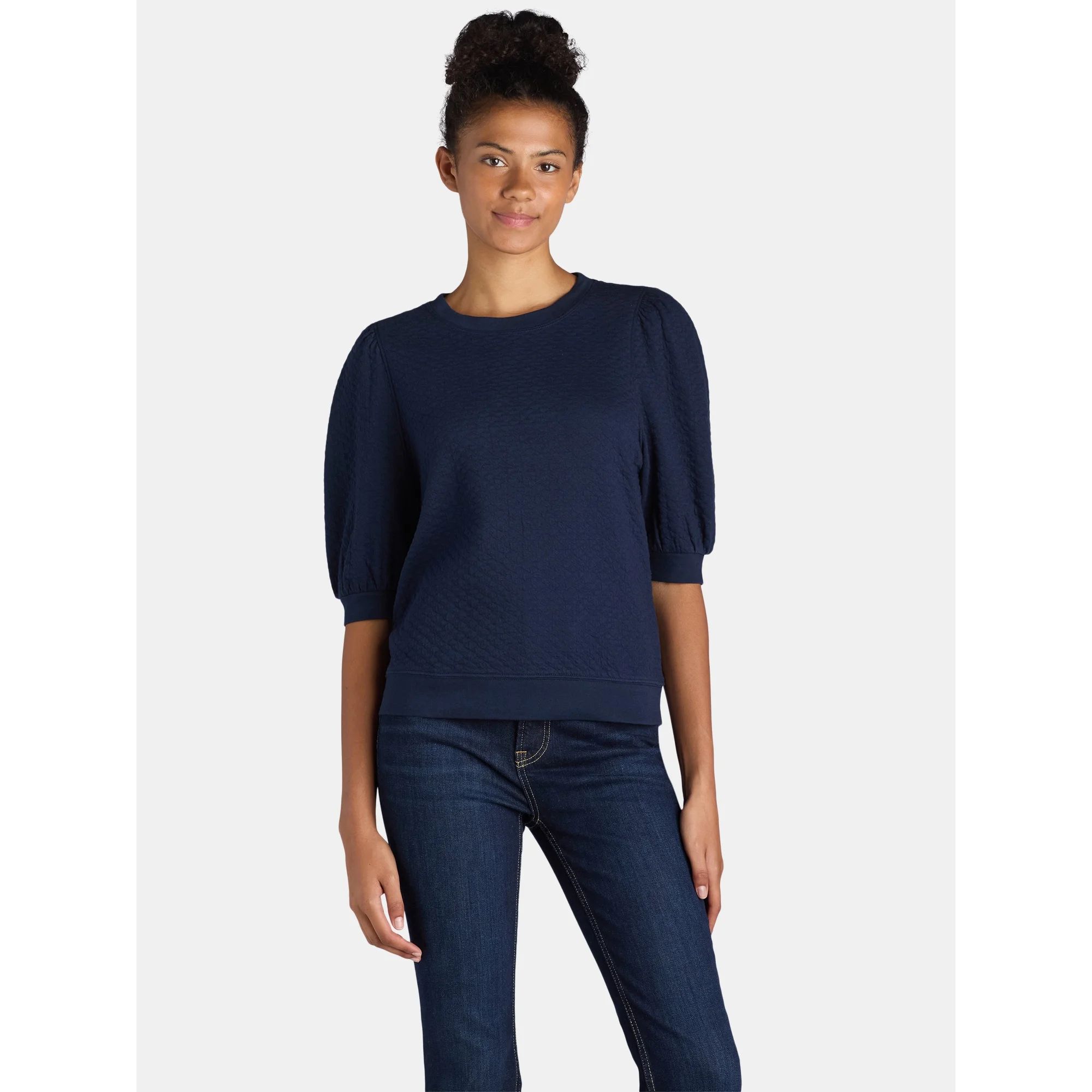 Time and Tru Women's Quilted Top, Sizes XS-XXXL | Walmart (US)