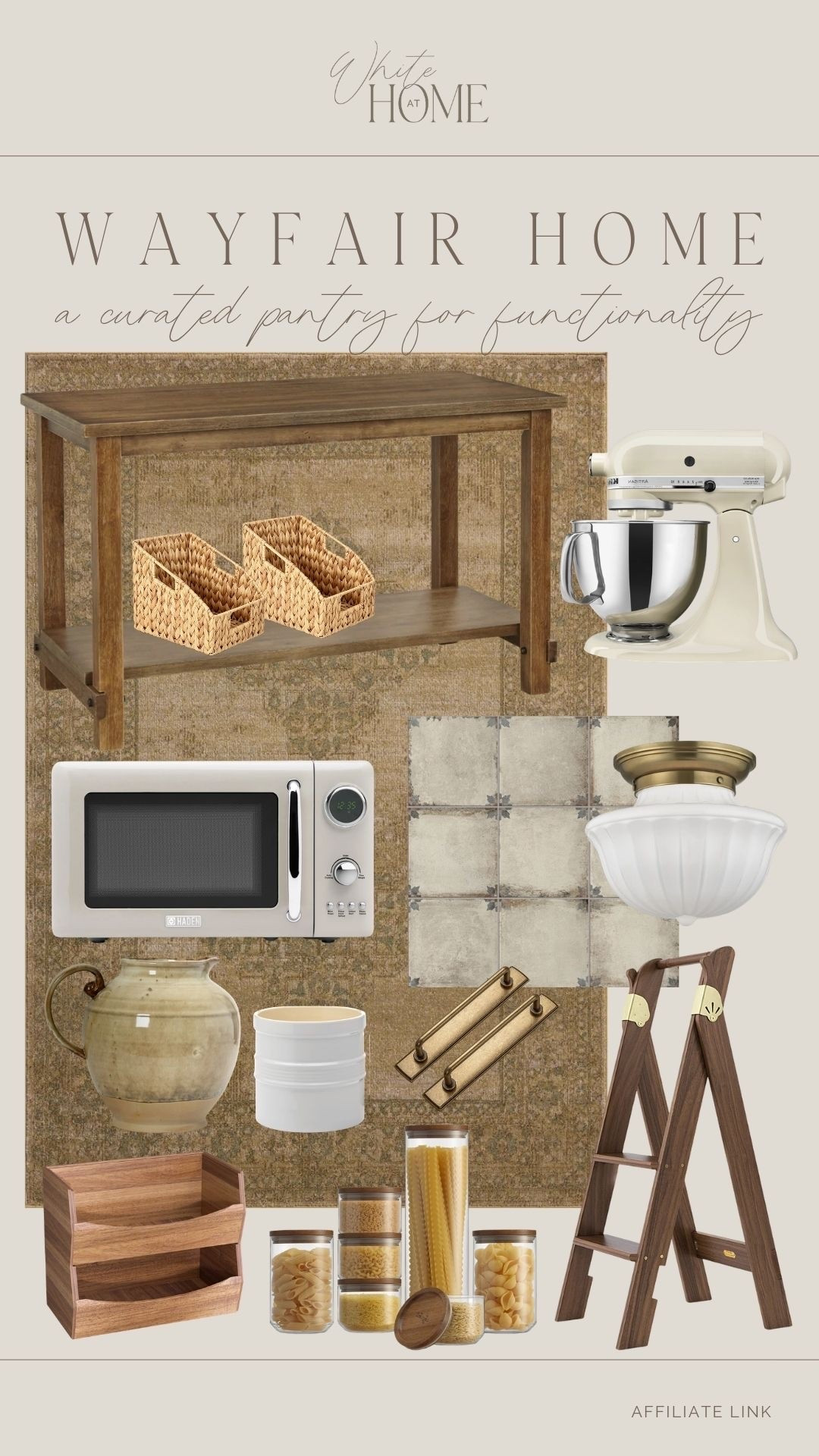 A curated pantry that’s functional and beautiful. When building our home we made sure to include a generous size pantry that can house extra appliances, canned goods and food, and extra serving dishes. I love the functionality of the space!
