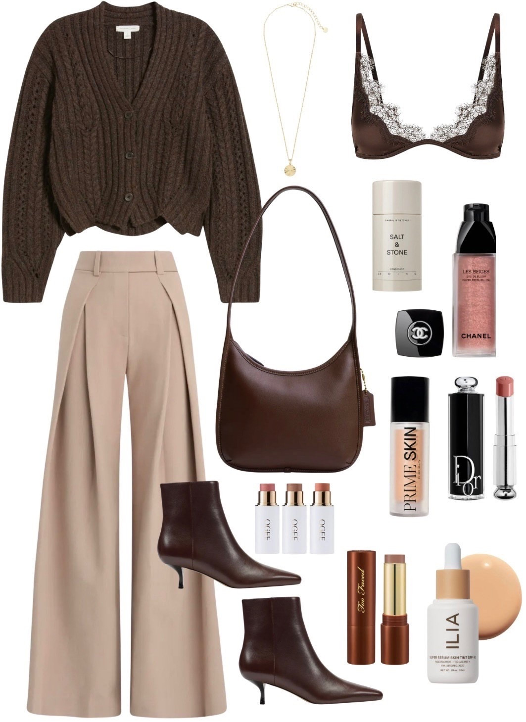 Fall outfit 
Work outfit
Pleated pants 
Bag
Hobo bag 
Lace bra 
#ltkitbag
#ltkseasonal

#LTKShoeCrush #LTKStyleTip #LTKFindsUnder100