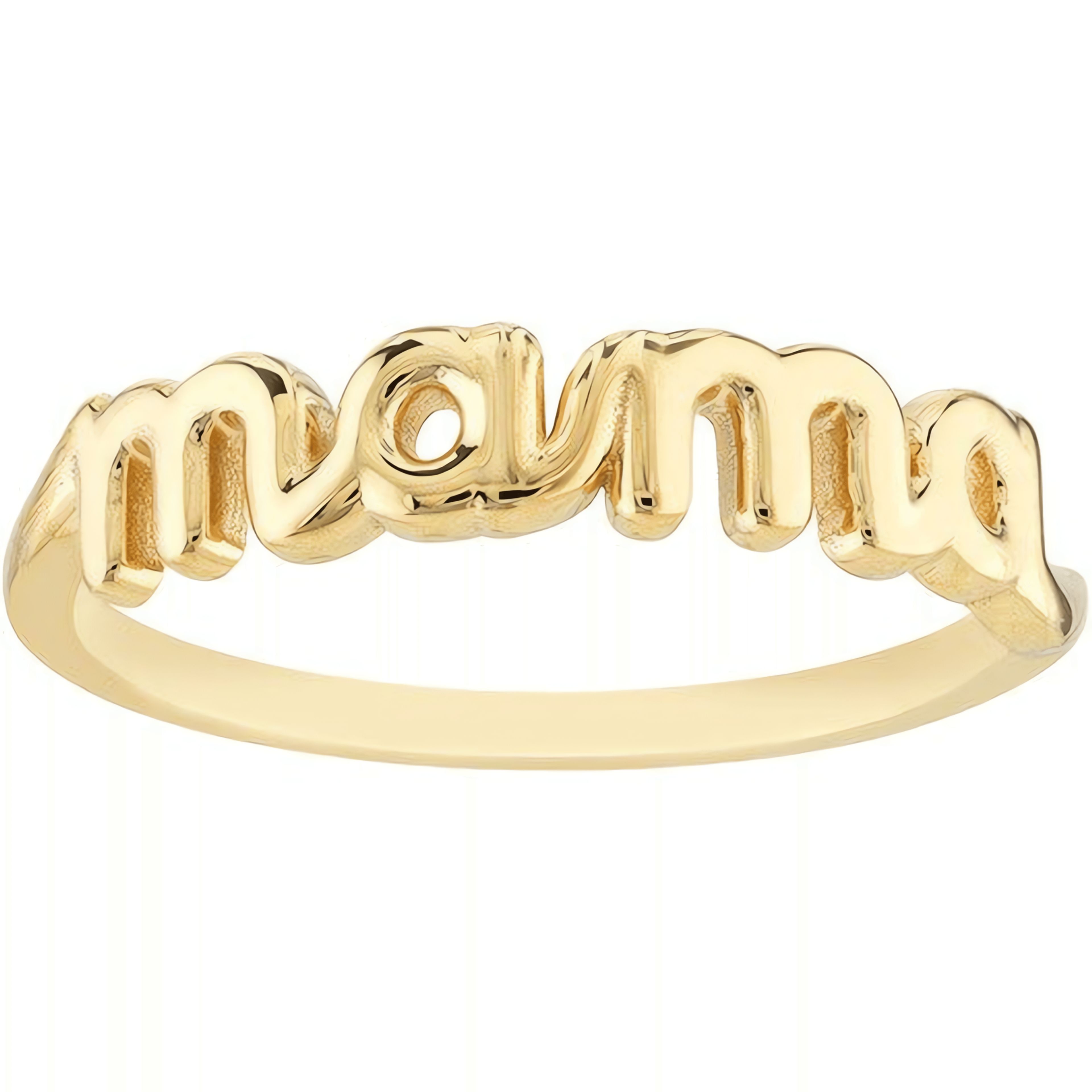 14kt Gold Scripts Collection "Mama" Ring | Ritani