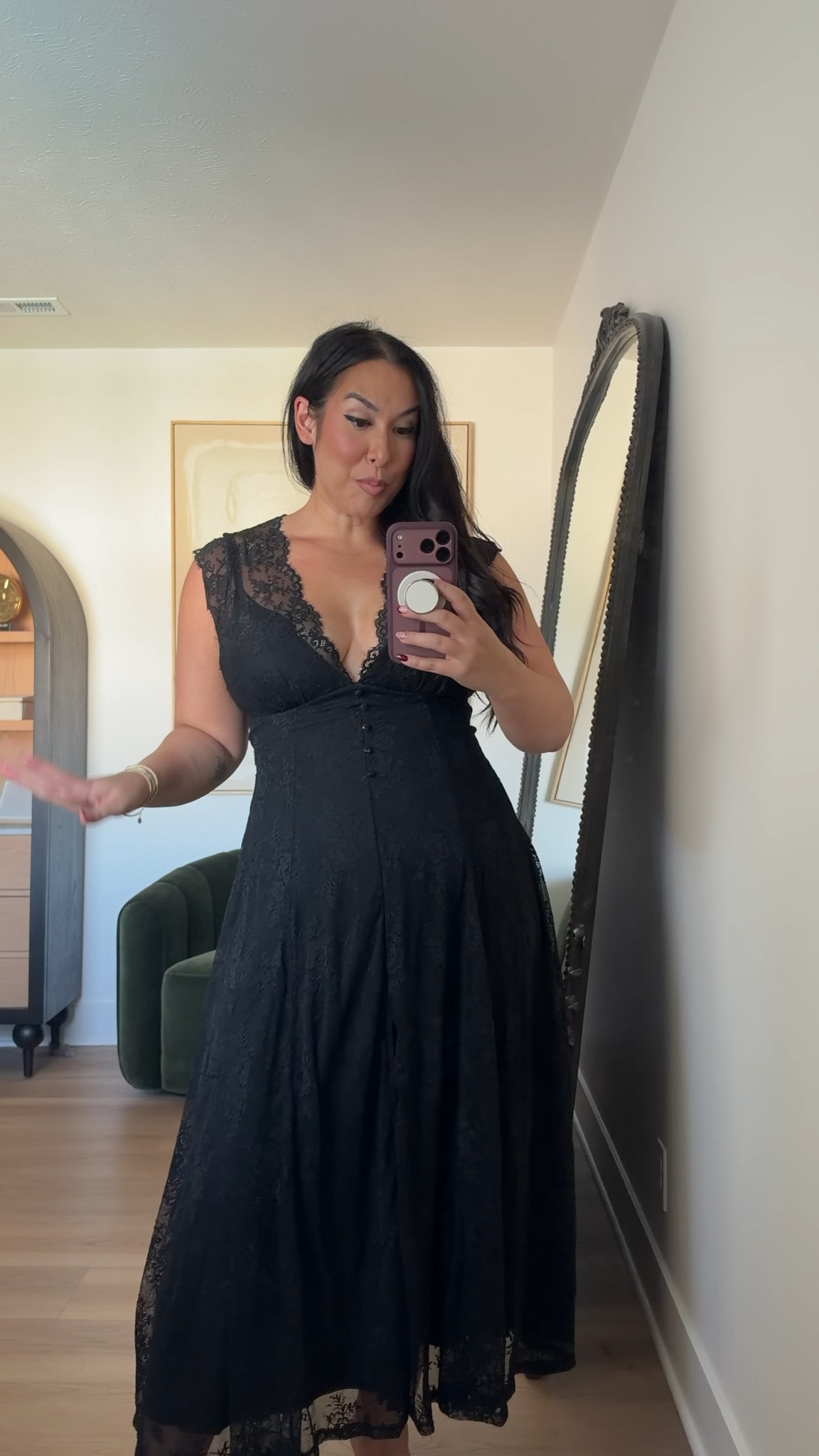 This dress is so good you guys! It has built in shapewear and a built in bra. Wearing an XL. Midsize, midsize fashion, fall fashion, wedding guest dress, amazon 

 #LTKootd #LTKMidsize