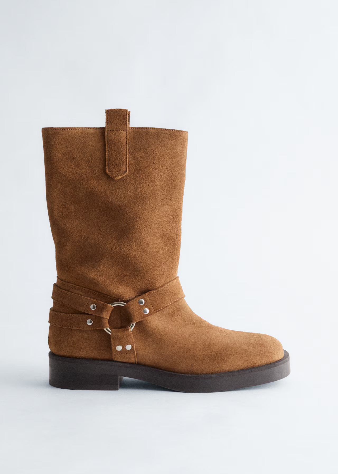 Bottes motard en daim | H&M (FR, IT, ES, PT, BE)