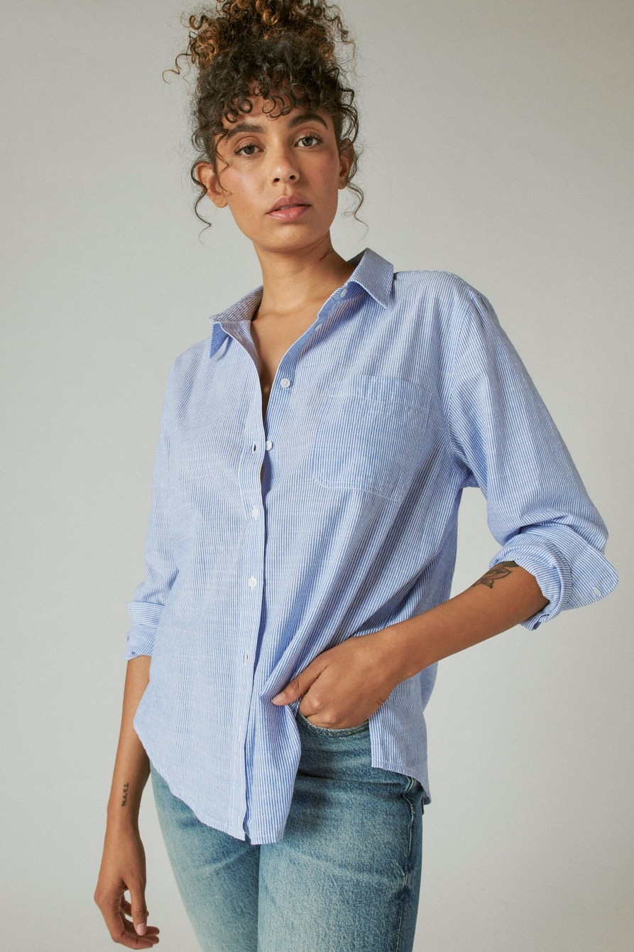 the boyfriend button-down shirt | Lucky Brand
