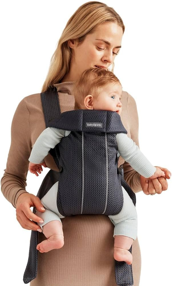 BabyBj\u00f6rn Baby Carrier Mini, Anthracite, 3D Mesh | Newborn Carrier (7-25 lbs), Ergonomic, Ea... | Amazon (US)