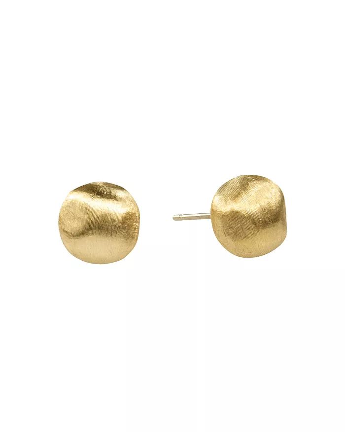 18 K Yellow Gold Round Stud Earrings | Bloomingdale's (US)