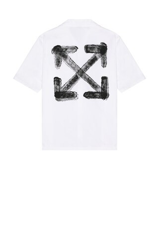 OFF-WHITE Spray Arrow Bowling Shirt in White | FWRD 