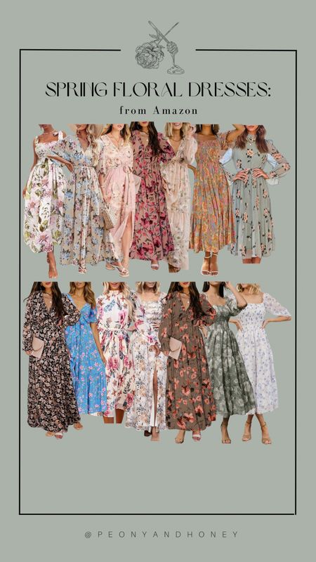 Check out these floral dresses for spring all from Amazon!  #amazon #amazonfinds #amazonfashion #dress #dresses #mididress #maxidress #floraldress #weddingguest #weddingguestdress #springdresses #springoutfit 

#LTKSeasonal #LTKstyletip #LTKFind