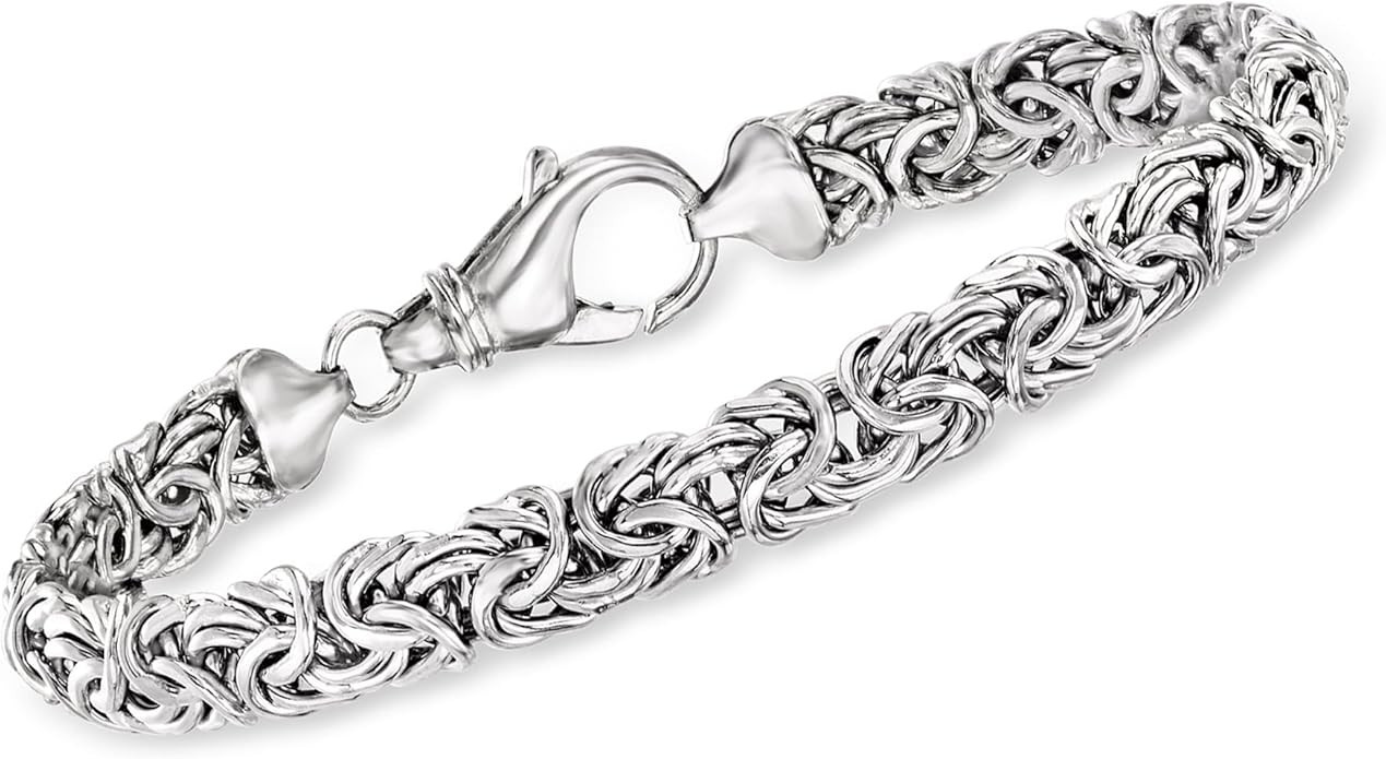 Ross-Simons Sterling Silver Small Byzantine Bracelet | Amazon (US)