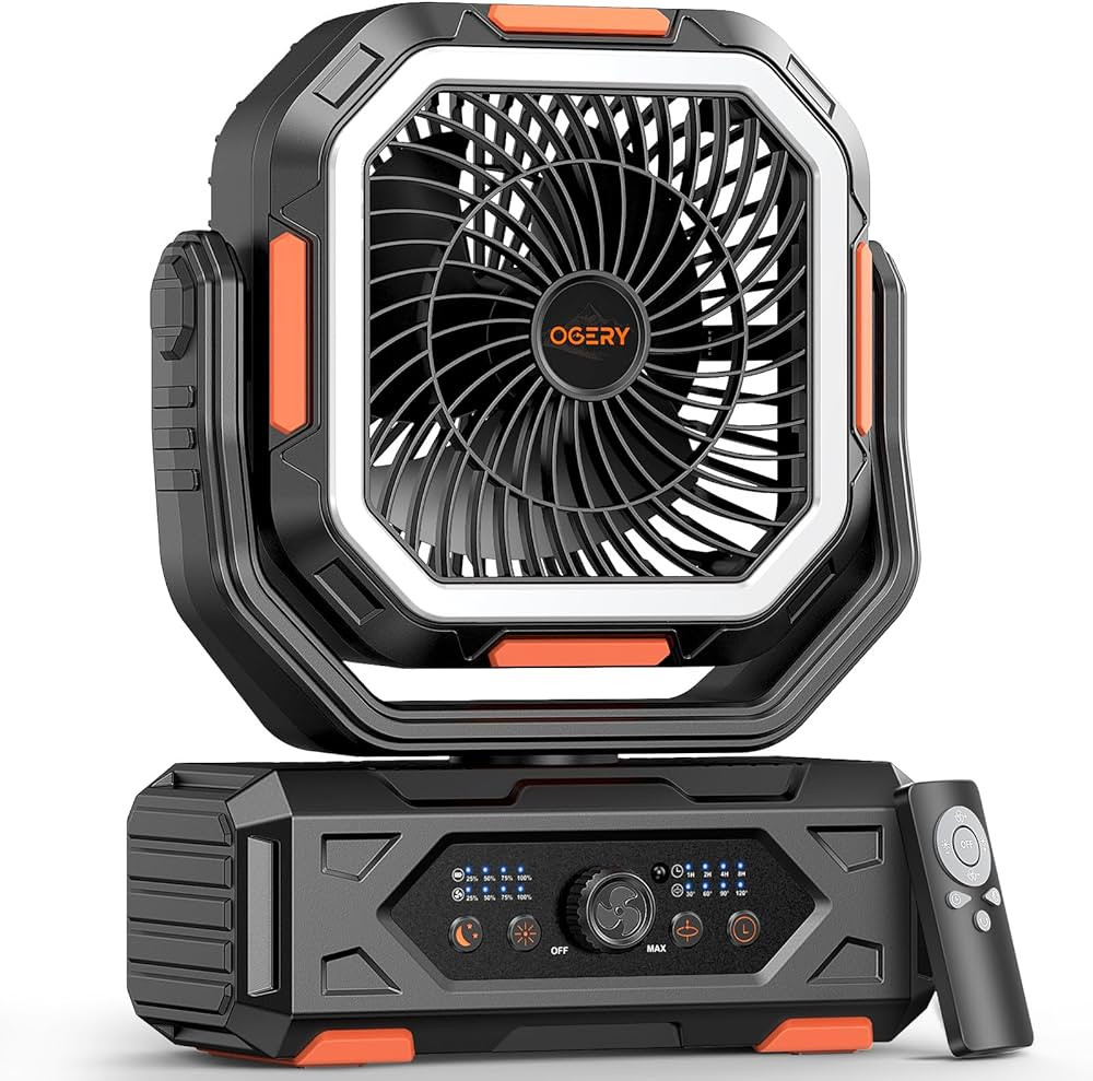 OGERY 2025 Upgraded Camping Fan, Portable Rechargeable Fan with 20000mAh Battery Powered, Stronge... | Amazon (US)