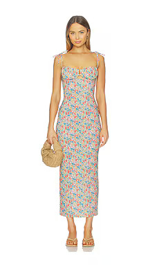 Montce Petal Long Slip Dress in Florencia Floral from Revolve.com | Revolve Clothing (Global)