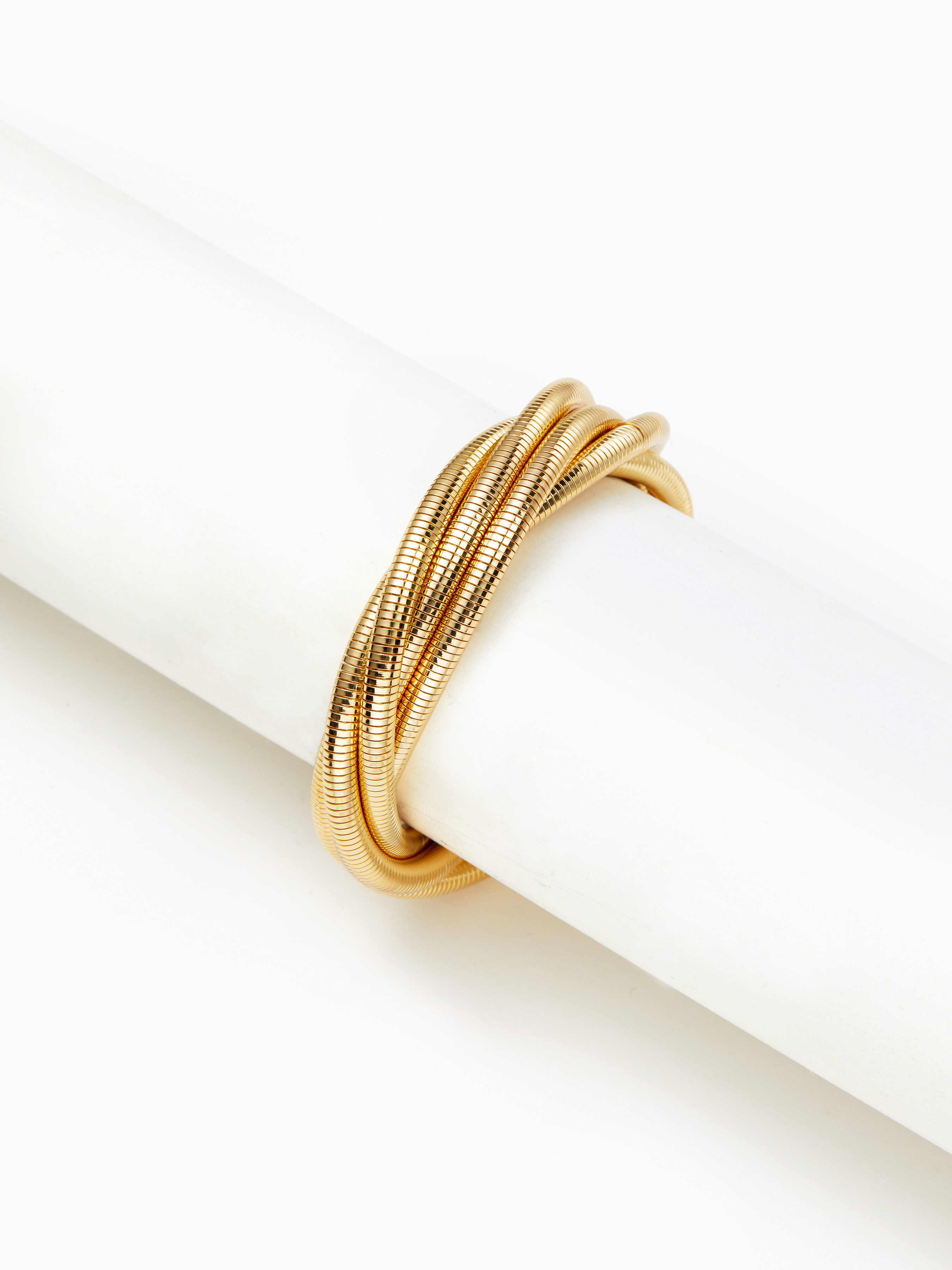 LAYERED TWIST BANGLE BRACELET For Daily Casual Date Work | Cider