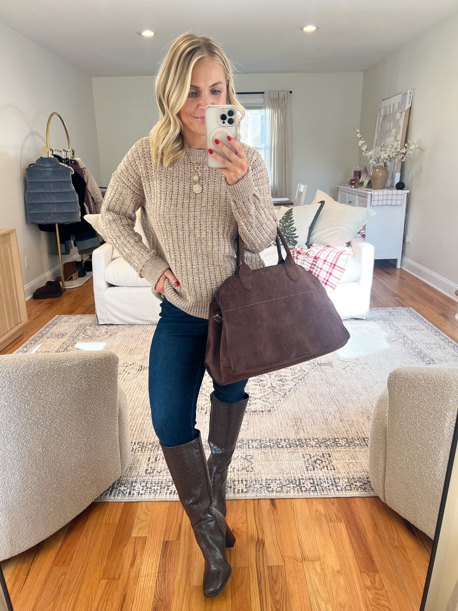 One of best Walmart sweaters is on sale for only $7 right now! It’s so soft, cozy and can be styled so many ways. I love the length of the sweater and how well it pairs with skinny jeans for a classic, chic look. 
Walmart winter finds, petite outfit inspo, winter sweaters, elevated basics 

#LTKFindsUnder50 #LTKPetite #LTKSeasonal