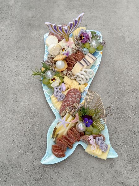 Mermaid tail serving platter turned mermaid cheese board. Perfect for a kids Birthday Party! 

#LTKSeasonal #LTKparties #LTKhome