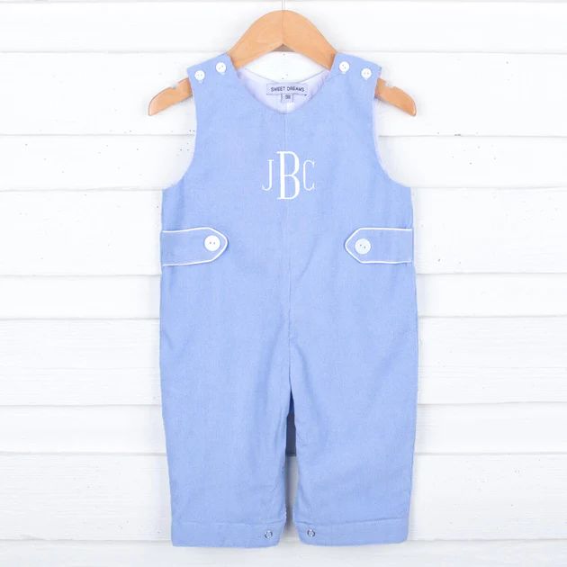 Light Blue Corduroy Longall With Tabs | Classic Whimsy