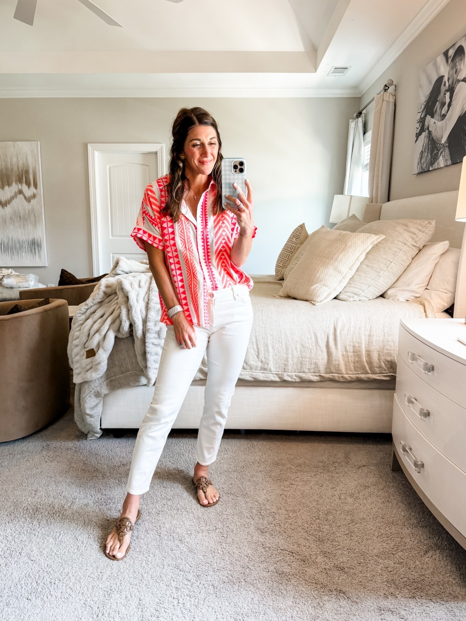 Linking up this cute new blouse from Vici! Wearing a small

Jeans are old Sevens for All Mankind but linking some similar designer options here!

Tory Burch flats, cross necklace & loopy phone case (code: watsonansley10 for 10% off) all linked here too!

Click the images to shop!

Daily | church | brunch | style | flats | Tory | spring | Vici | summer | cross | electric picks | jewelry | accessories | loopy phone case | white jeans | denim | designer | top | button down | blouse | functional buttons | nursing friendly

#LTKmomlife #LTKSeasonal #LTKootd