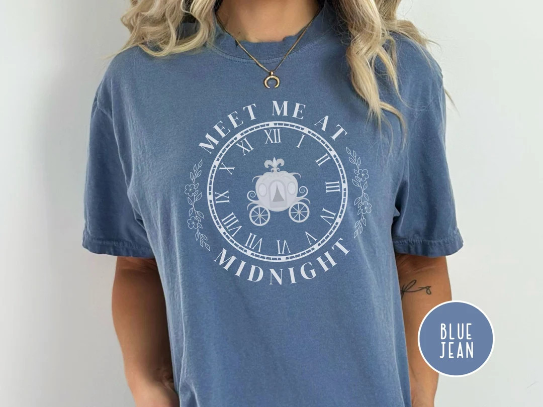 Meet Me at Midnight Shirt, Comfort Colors, Midnights Swiftie, Cinderella tshirt, Disney Swift Mas... | Etsy (US)