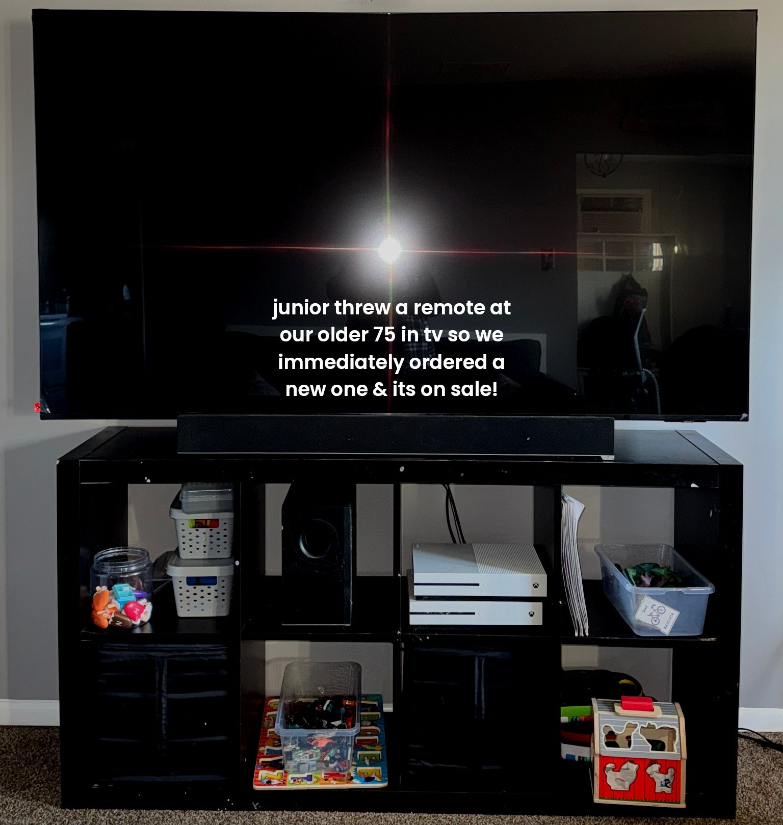 $201 off this 75 inch samsung tv👀 after junior threw the remote at our older 75in tv we knew we wanted the same size and immediately grabbed this tv✨

#LTKSaleAlert