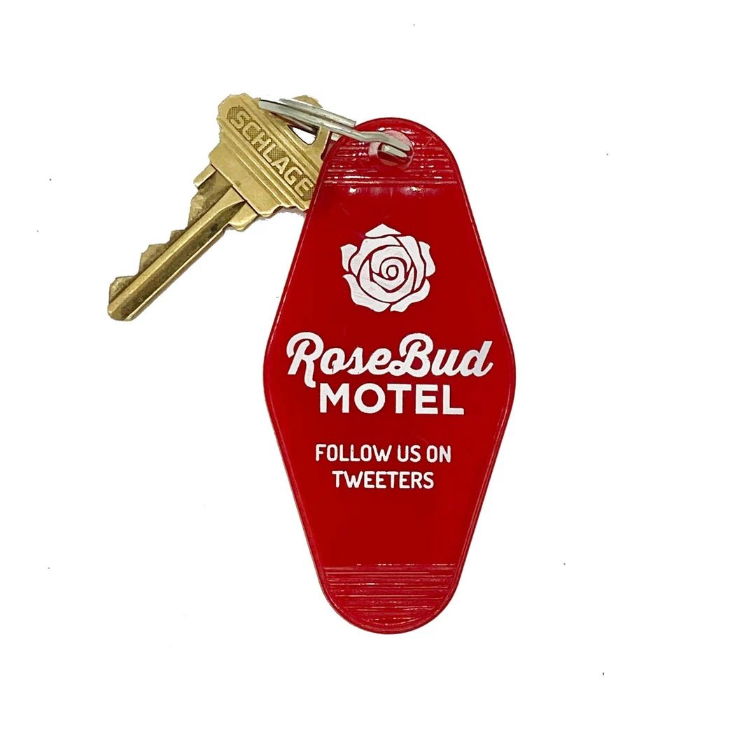 Rosebud Motel Key Tag Solid Red Keychain - Etsy | Etsy (US)
