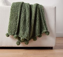 Cozy Pom Pom Sherpa Throw | Pottery Barn (US)