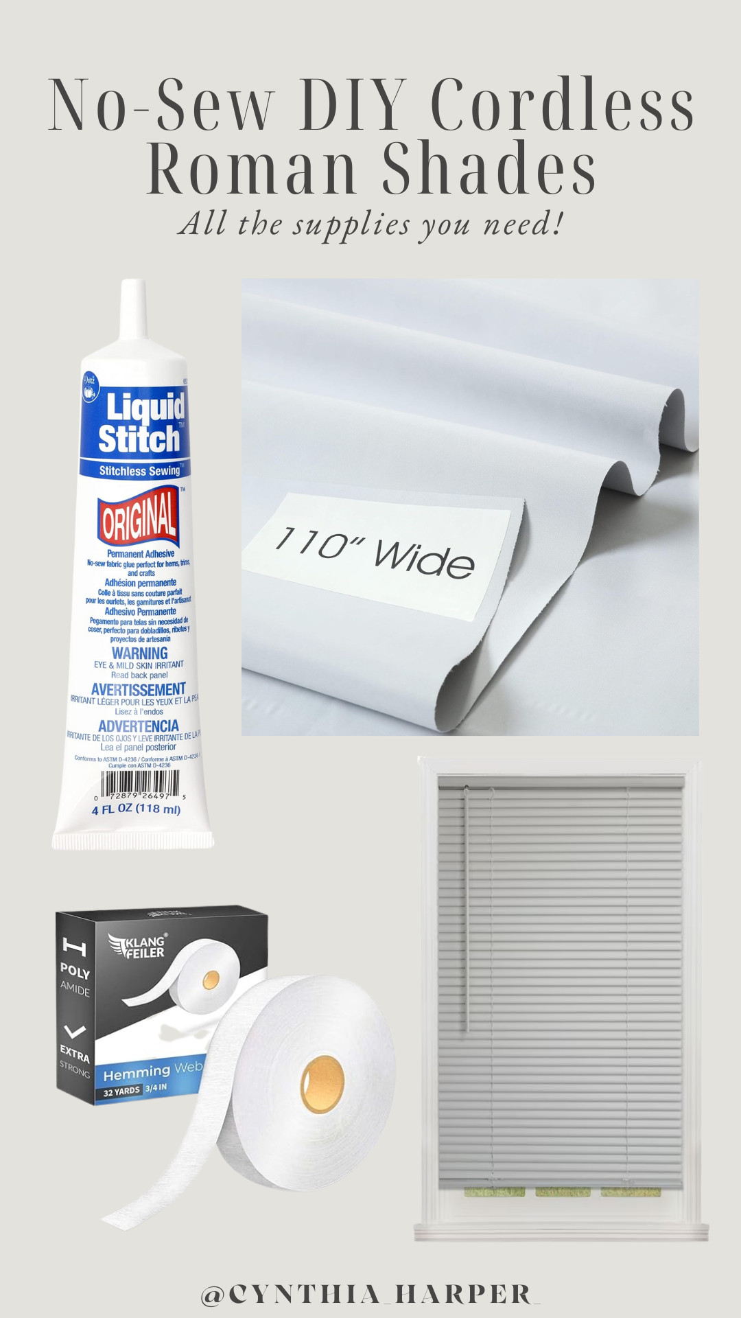 No-Sew DIY Cordless Roman Shades! The 4 things you need to make them yourself. 

 

 