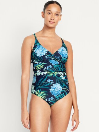 Maternity Twist-Front Nursing Swimsuit | Old Navy (US)