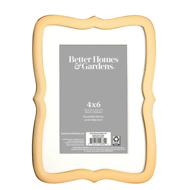 Better Homes & Gardens 4x6 Ornate Table Top Picture Frame, Gold - Walmart.com | Walmart (US)