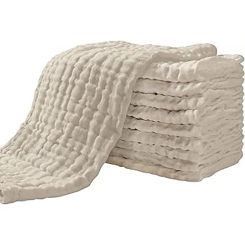 Yoofoss Muslin Burp Cloths for Baby 10 Pack 100% Cotton Baby Washcloths for Boys Girls Large 20''... | Amazon (US)