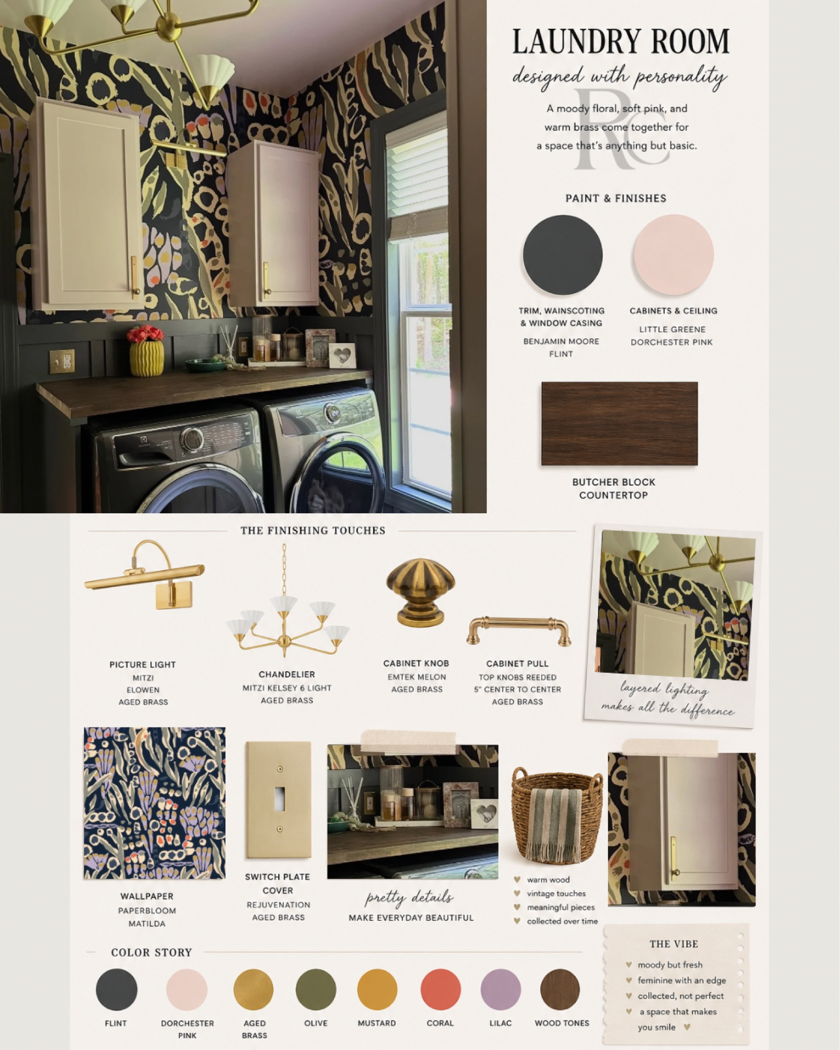 The full source guide for our laundry room makeover. 🤍
A few things I learned designing this space:
	1.	The right wallpaper changes everything
	2.	Hidden storage is just as important as the pretty stuff
	3.	Small functional details (Velcro, foldable hooks, anti-vibration pads) make the space WORK as hard as it looks good


laundry room sources | laundry room organization | wallpapered laundry room | small laundry room ideas | functional home design

#LTKmomlife #LTKdayinmylife #LTKHome