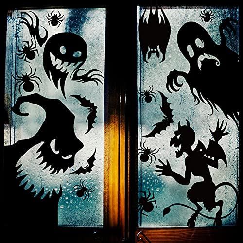 CCINEE Halloween Window Cling Sticker,Giant Spooky Monster Silhouette Window Decal for Halloween Par | Amazon (US)