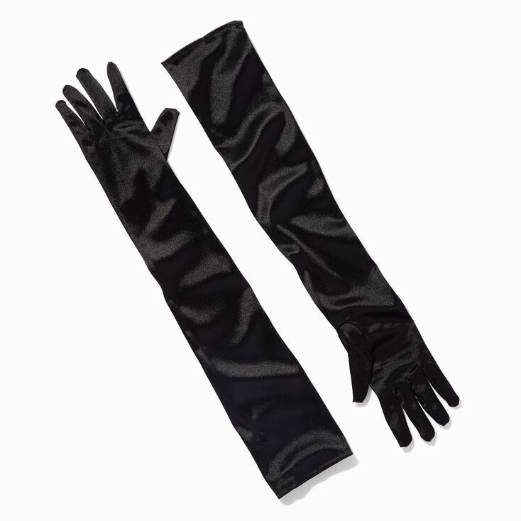 Black Satin Long Gloves | Claire's (US)