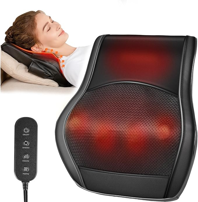 Neck and Back Massager for Pain Relief Deep Tissue with Heat, Shiatsu Shoulder Massager with Bi-D... | Amazon (US)