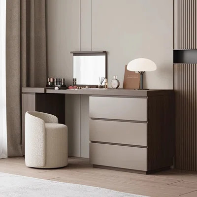 Makeup Vanity with Light mirror,4 drawers,1 chair | Wayfair North America