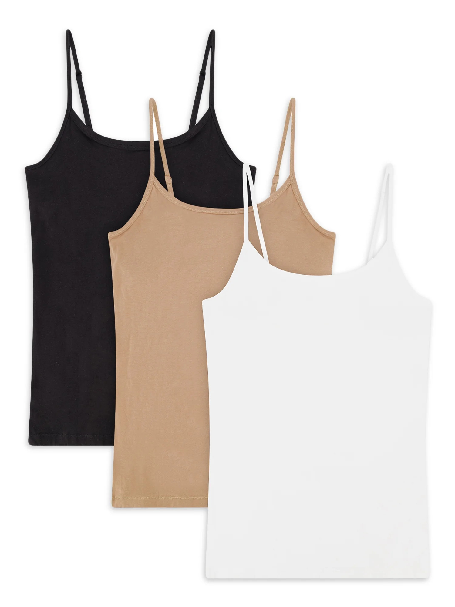 Best Fitting Panty Sleeveless Camisole Tunic Scoop Neck Slim Tank Top (Women's) 3 Pack - Walmart.... | Walmart (US)