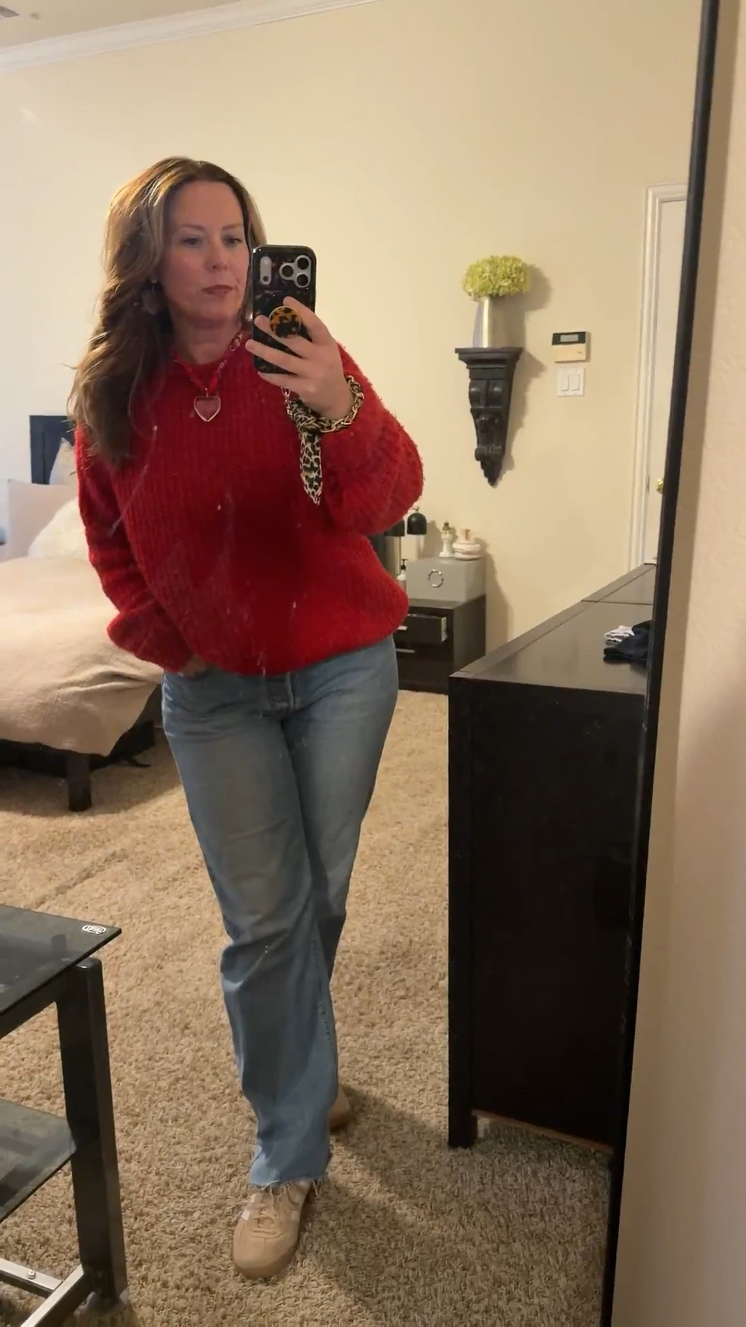 Red sweater kind of day ❤️
Soft, cozy, and easy to dress up or down—perfect for errands, coffee dates, or cozy nights in. Linked everything I’m wearing ✨

red sweater outfit, cozy winter outfit, casual chic style, everyday fashion, neutral + red outfit

@target @levis @nickelandsuede @adidas

#LTKstyle #LTKfinds #LTKseasonal #LTKunder100 

#LTKgrwm #LTKValentine #LTKootd