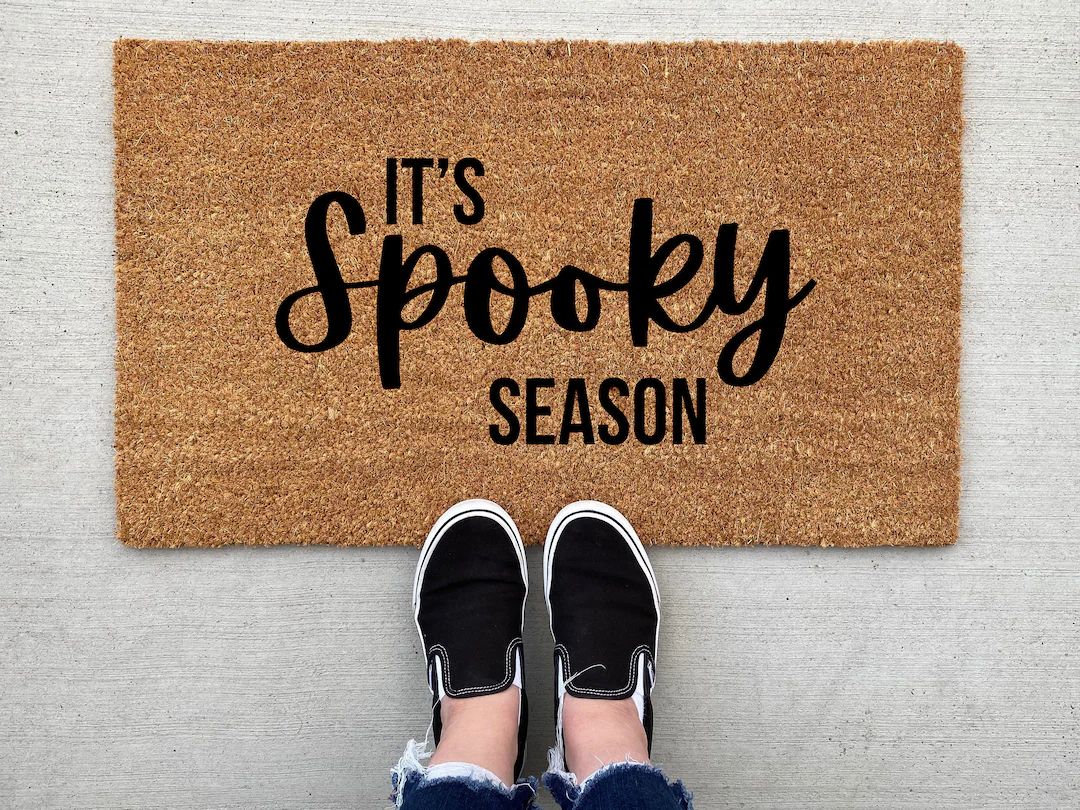 It's Spooky Season Doormat Pumpkin Fall Decor - Etsy | Etsy (US)