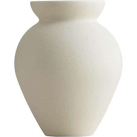 Ceramic Rustic Farmhouse Vase, Sand Glaze Finish Boho Vase, Pottery Decorative Flower Vase for Ho... | Amazon (US)