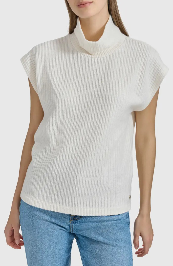 Andrew Marc Mock Neck Cap Sleeve Sweater | Nordstromrack | Nordstrom Rack