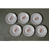 Set Of 6 Old Dessert Plates, Francette De Sarreguemines Service, Boho Country Chic Style | Etsy (US)