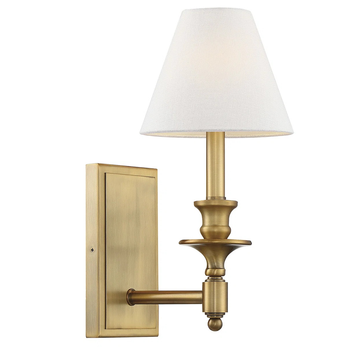 Alarins 1-Light Dimmable Armed Sconce with Fabric Shade | Wayfair North America