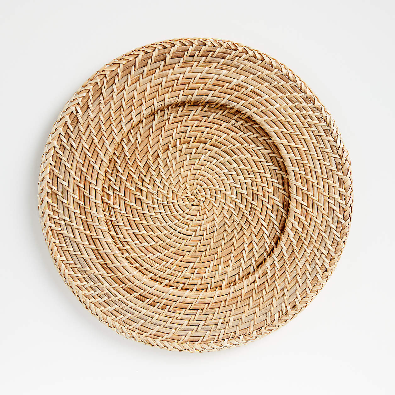 Artesia Natural Rattan Charger Plate + Reviews | Crate & Barrel | Crate & Barrel