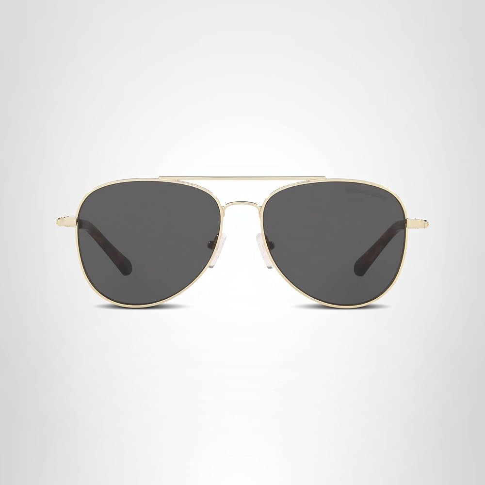 Michael Kors MK1045 San Diego Sunglasses, Light Gold/Dark Grey Solid, 56 mm | Amazon (US)